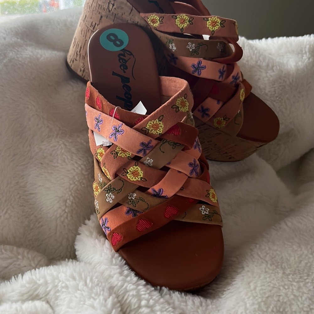 Free People platform heels sandals